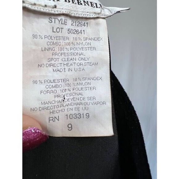 Y2K Vintage Black Stretch Velvet sequin Halter Top Dress Blondie Nites Size 9 - Picture 6 of 6